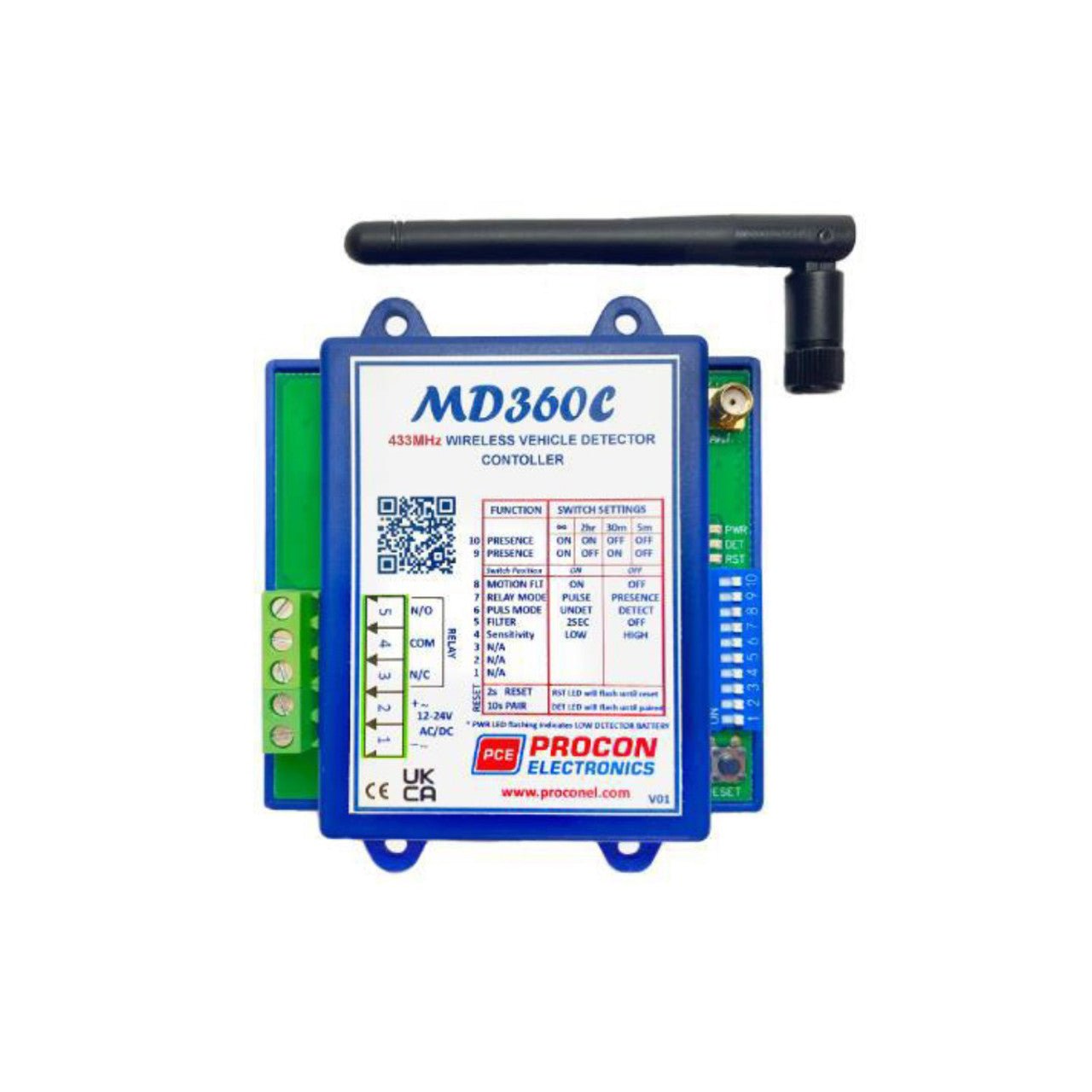 Procon WIRELESS MAGNETIC FIELD VEHICLE DETECTOR - CONTROLLER - Electric - Gate Kits