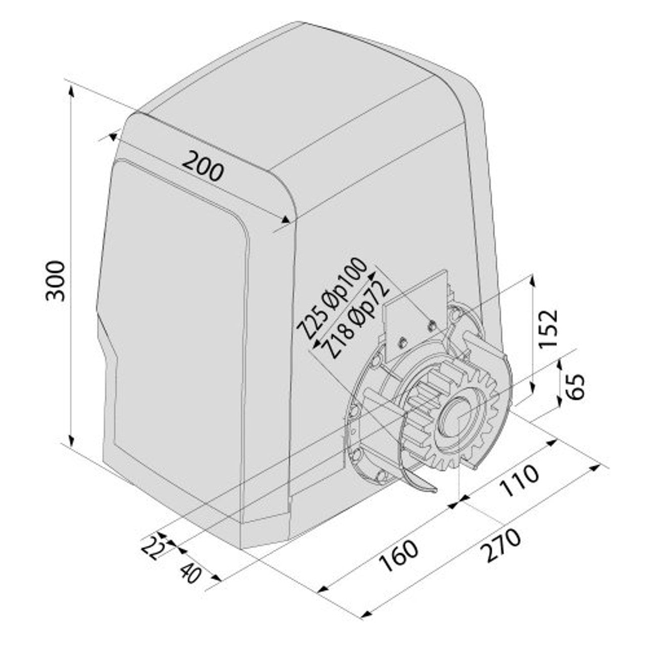 BFT Automation ARES VELOCE - FAST SLIDING GATE OPERATOR - Electric - Gate Kits