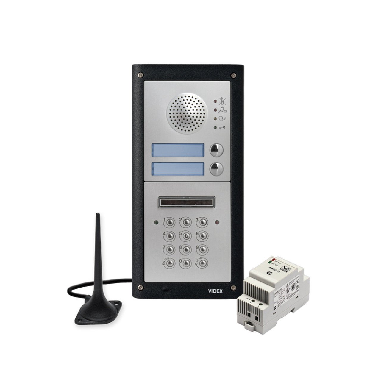 Videx VIDEX 4000 SERIES SURFACE 4G GSM AUDIO 2 - BUTTON INTERCOM WITH KEYPAD - Electric - Gate Kits